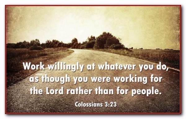 Inspirational Bible Verses about Work