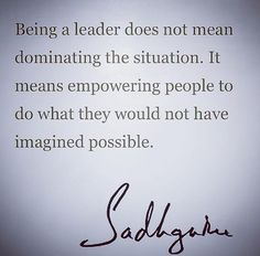 Sadhguru Quotes on leadership