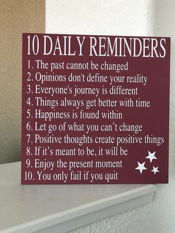 Stay Positive Daily Reminders