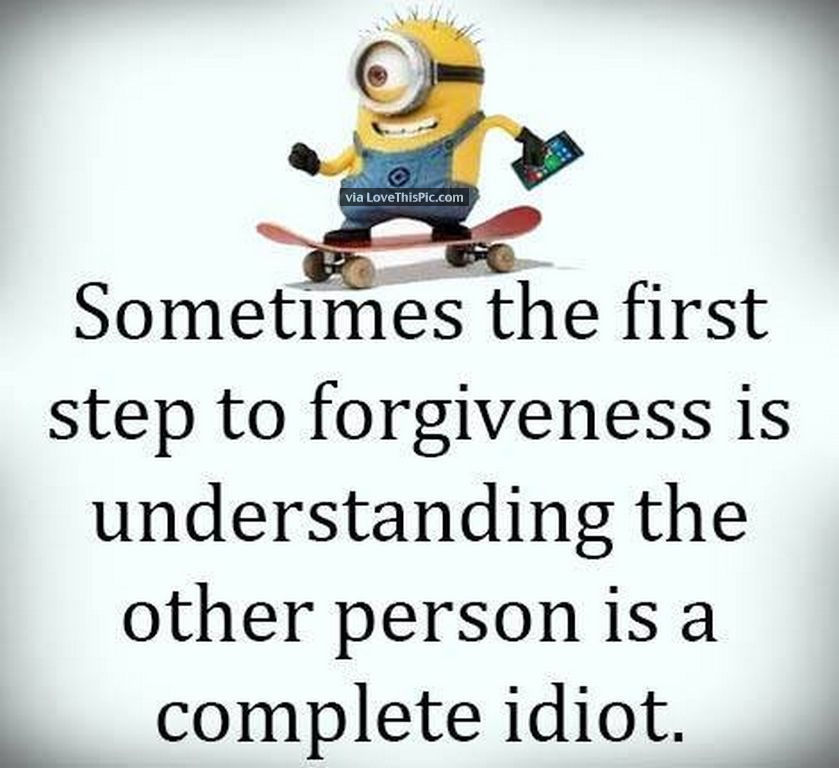 Funny Minions Forgiveness Quotes Images Pictures